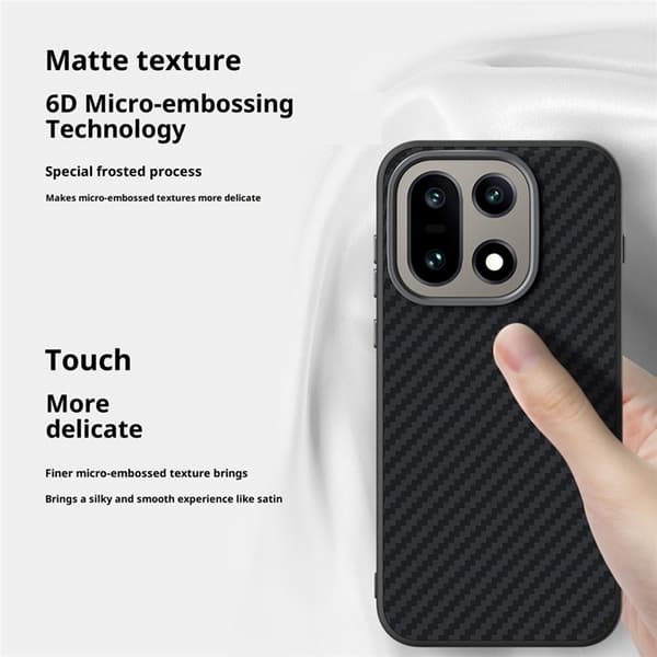 ABEEL Mobilskal till OnePlus 15 MagSafe Carbon Fiber - Blå Blå
