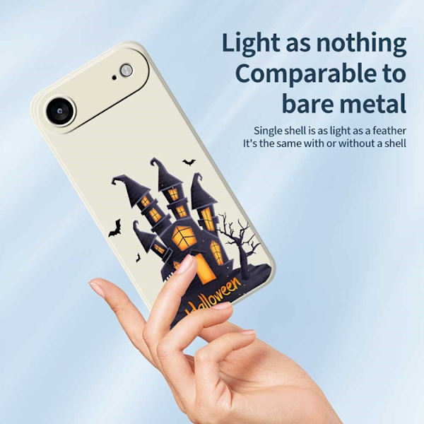 Mobilskal till iPhone Air med Halloween Castle Pattern TPU - Beige Beige