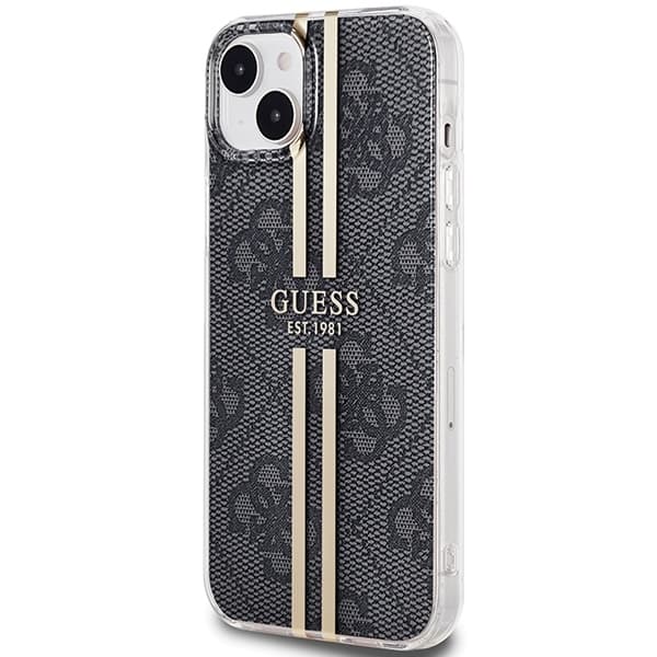 Guess telefontaske til iPhone 15 Plus/14 Plus MagSafe IML 4G guldstribe