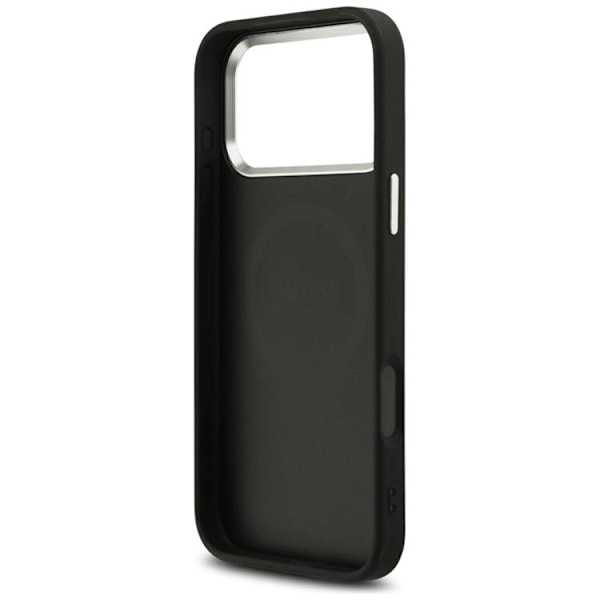 Guess Telefontaske til iPhone 17 Pro Max MagSafe Glitter Triangle Logo - Sort Svart