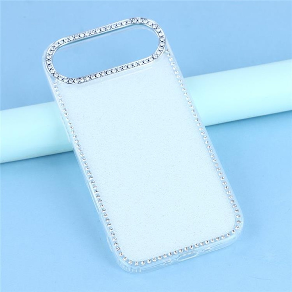 Mobilskal till iPhone Air Rhinestone Edge - Glitter Vit Vit