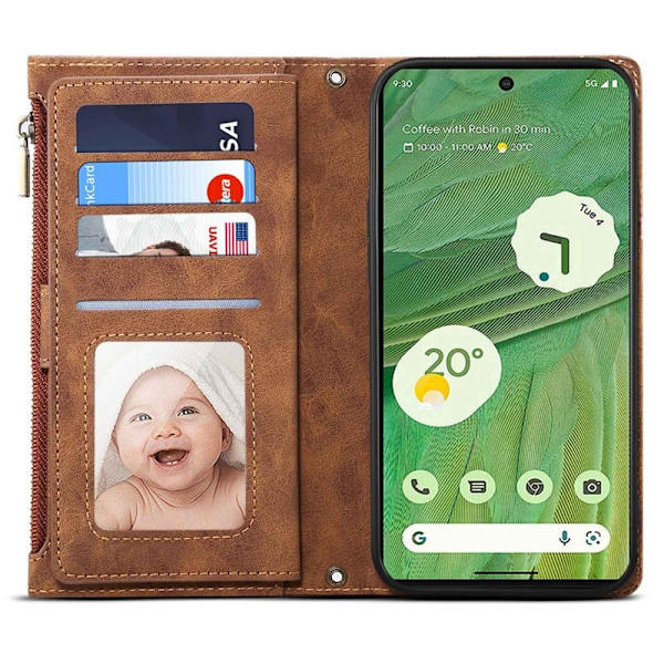 ESEBLE Star Series Google Pixel 9 Plånboksfodral Konstläder - Brun