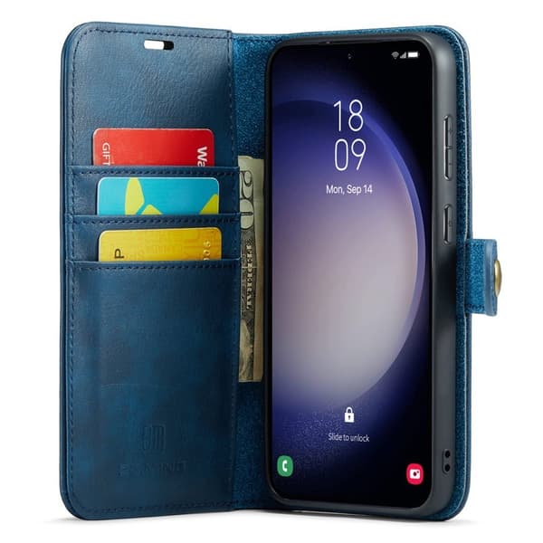 DG.MING Samsung Galaxy A36 5G Plånboksfodral Äkta läder - Blå