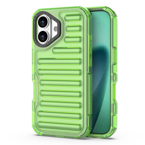 Mobilskal till iPhone 17 Stripe Design Detachable - Grön Grön