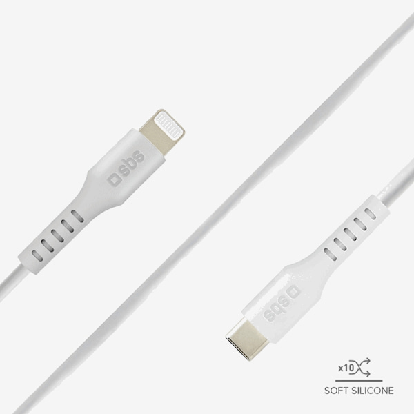 SBS USB-C - Lightning Kabel 1m MFi Certified - Vit Vit