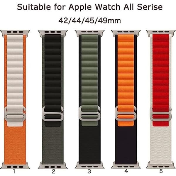 Apple Watch 2/3/4/5/6/7/SE (38/40/41mm) Alipine Loop Armband Transparent
