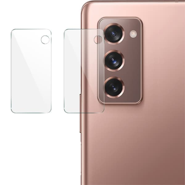 IMAK 2Pcs Pack Kameralinsskydd i Härdat Glas Galaxy Z Fold 2 - Clear Transparent