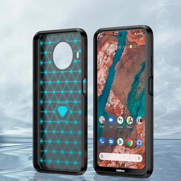 Carbon Nokia X100 Skal Fleksibel - Sort Black