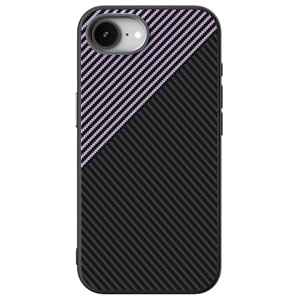 ABEEL Mobilskal till iPhone 16e MagSafe Carbon Fiber Texture Lila