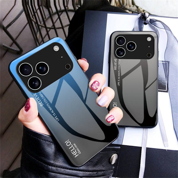 Mobilskal till iPhone 17 Pro Anti-Scratch - Gradient Blå/Svart Blå