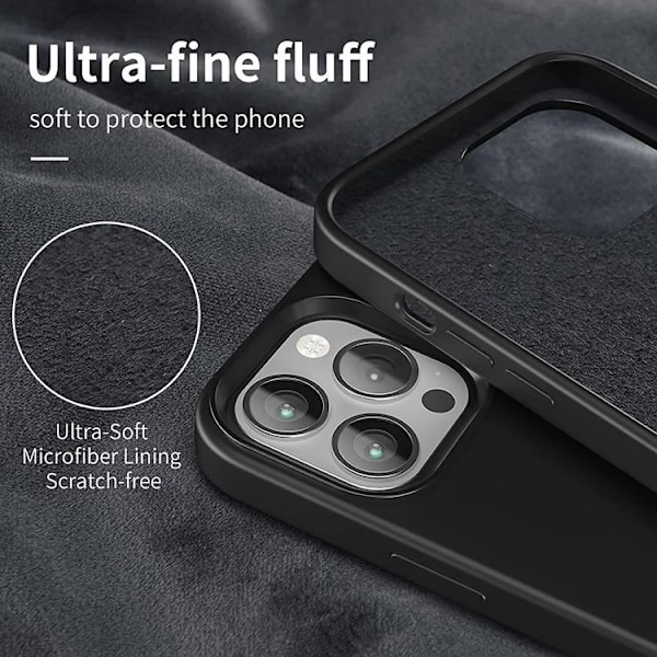 Liquid Silicone Skal iPhone 13 Pro - Svart Svart