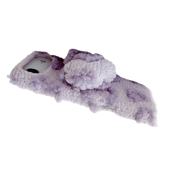 Mobilskal till iPhone Air 3D Heart Plush TPU Winter Warm Soft - Brun Brun