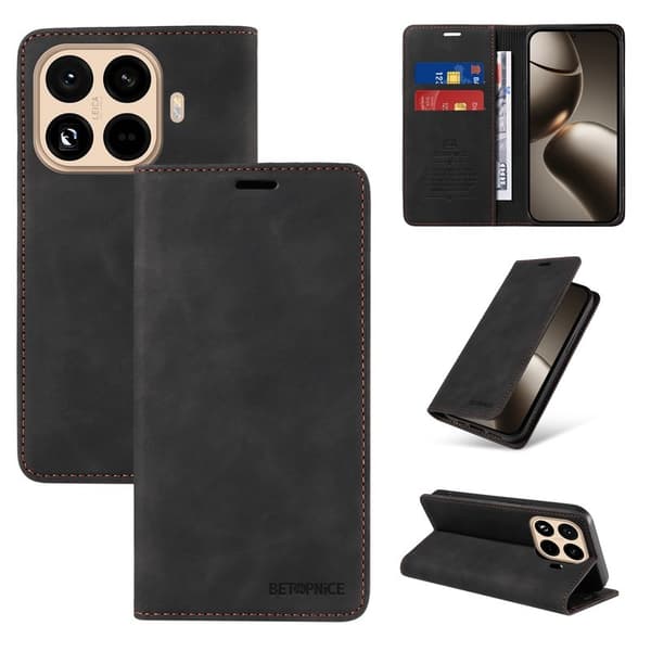 BETOPNICE Xiaomi 15T Pro Plånboksfodral Konstläder - Svart