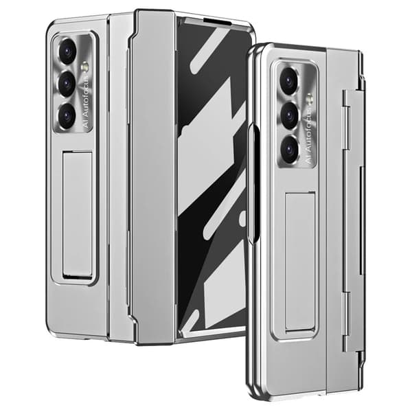 Mobilskal till Galaxy Z Fold7 5G med Skärmskydd Hinge - Silver Silver