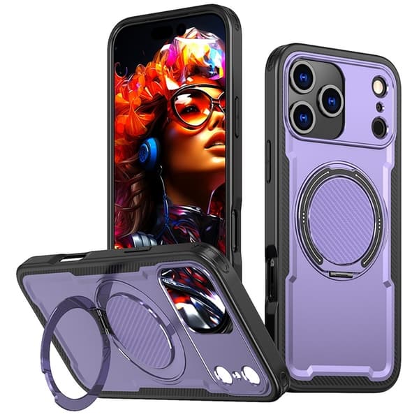 Mobilskal till iPhone 17 Pro MagSafe TPU+PC Kickstand - Lila Lila
