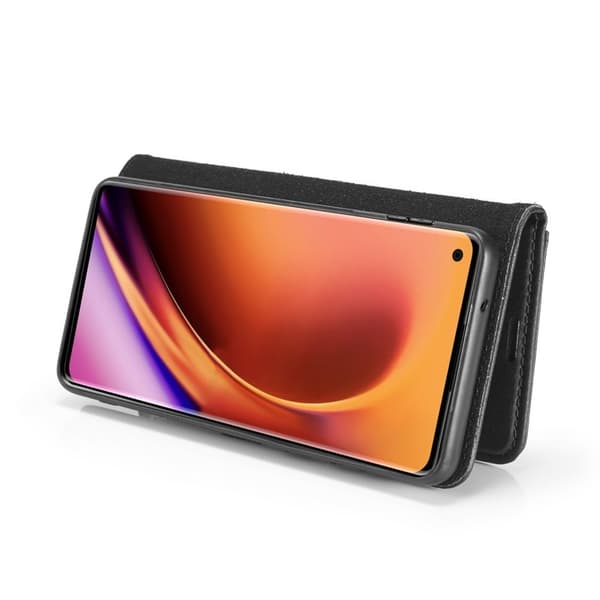 DG.MING OnePlus 8 Pro Plånboksfodral 2-i-1 Äkta läder Svart