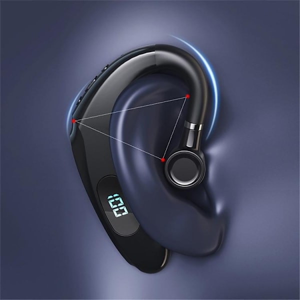 Single In-Ear Hörlur Bluetooth med Digital LED-Display Earhook Q20 - Gul Gul