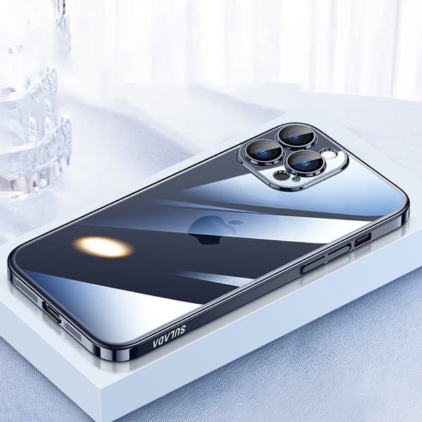 SULADA JINGJIA Mobilskal till iPhone 15 Pro Hård PC Tempererat Glas - Blå