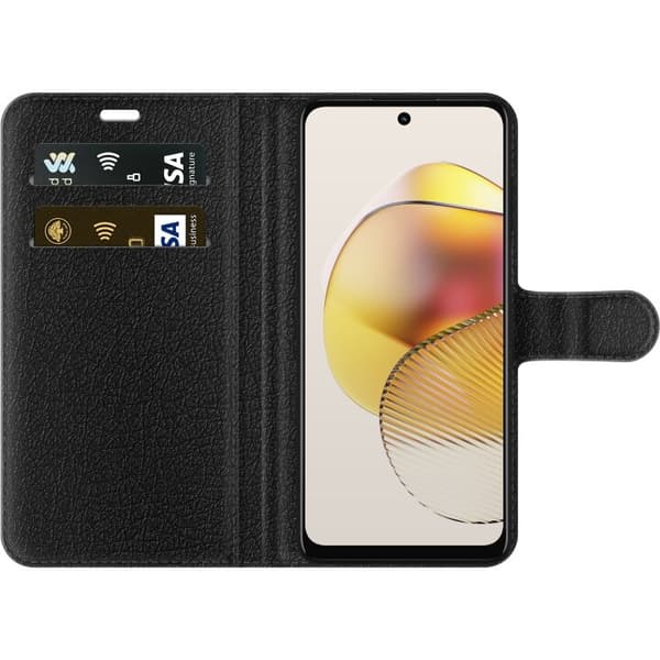 Plånboksfodral till Motorola Moto G73 med fejdande blommor