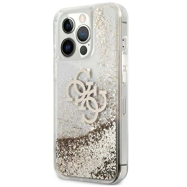 Guess Mobilskal till iPhone 13 Pro Max MagSafe 4G Glitter - Guld