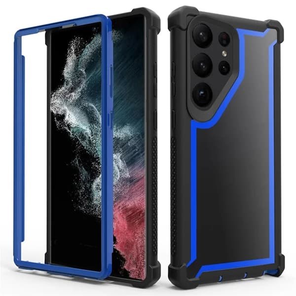 Mobilskal till Galaxy S24 Ultra TPU + PC Shockproof - Blå Blå