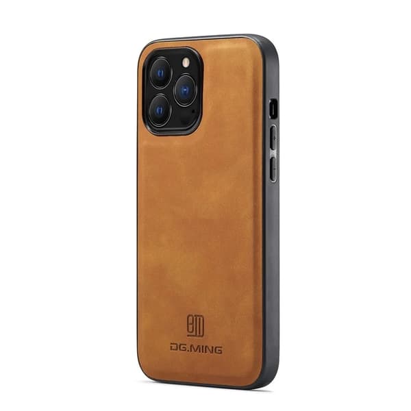 DG.MING Mobilskal till iPhone 16 Pro Max Hybrid Läder - Brun