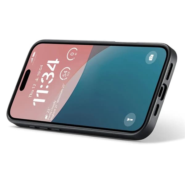 DG.MING Mobilskal till iPhone 16 Plus Hybrid Läder - Röd Röd