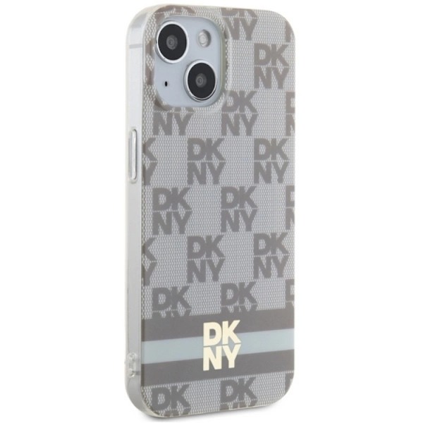 DKNY iPhone 15/14 Plus Mobilskal Magsafe IML Checkered Mono Beige