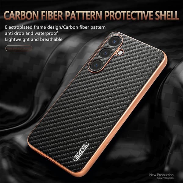 AZNS Mobilskal för Samsung Galaxy S26 Elektropläterad PU + TPU - Brun