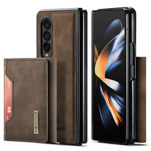 DG.MING Samsung Galaxy Z Fold4 Plånboksfodral Magnetisk Brun