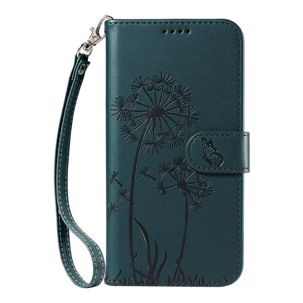 Samsung Galaxy S26+ Plånboksfodral Konstläder Med Rem Maskrostryck - Blå