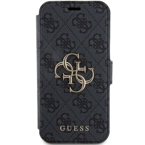 Guess iPhone 15 Pro Plånboksfodral Metall Logo - Grå Grå