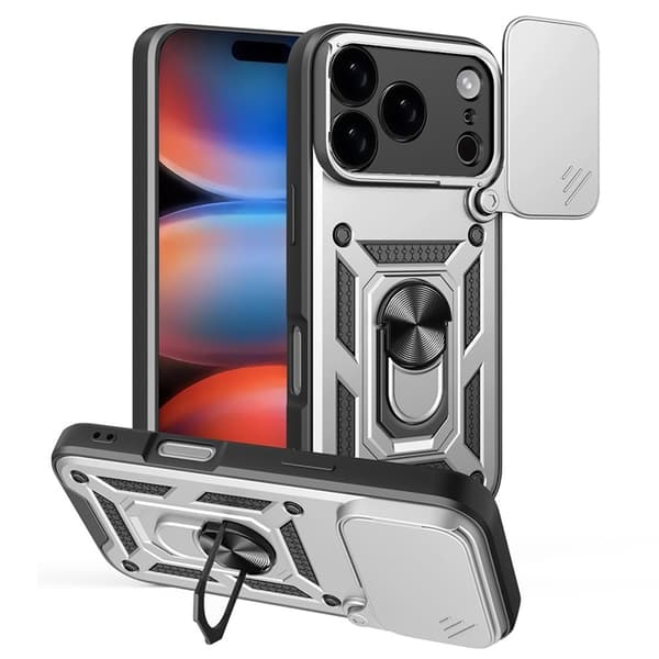 AMORUS Mobilskal till iPhone 17 Pro Kameralinsreglage - Silver Silver