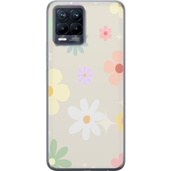 Mobilcover til Realme 8 med falmende blomster