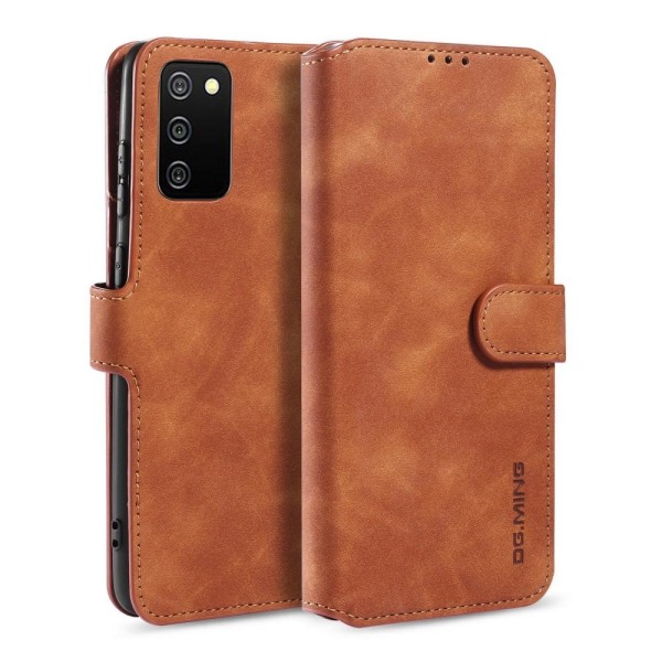 DG.MING Retro-lompakkokotelo Samsung Galaxy A02s - ruskea Brown