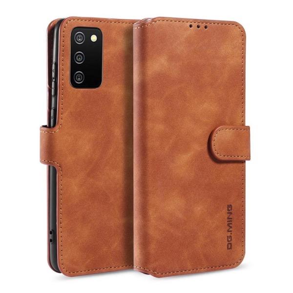 DG.MING Retro Wallet Case Samsung Galaxy A02s - Brun Brown