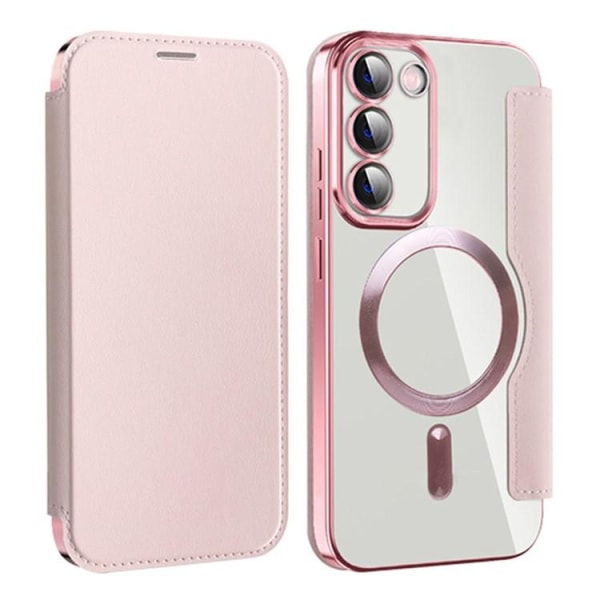 BOOM Galaxy S23 Plus Magsafe lompakkokotelo RFID Flip - vaaleanpunainen
