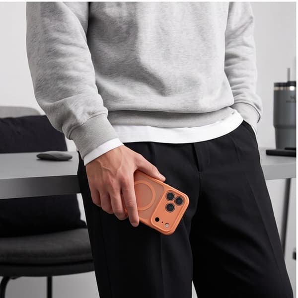 Tech-Protect Mobilskal För iPhone 18 Pro Magsafe Basicmag - Matte Cosmic Orange
