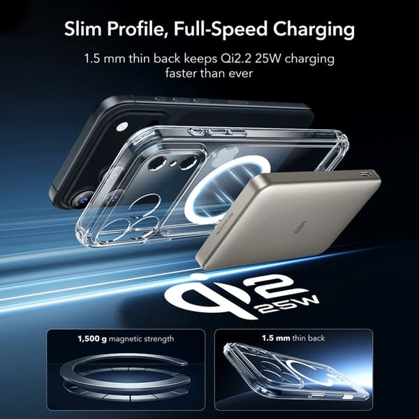 ESR Mobilskal till iPhone 17 Pro Max Magsafe Classic Hybird - Clear Transparent