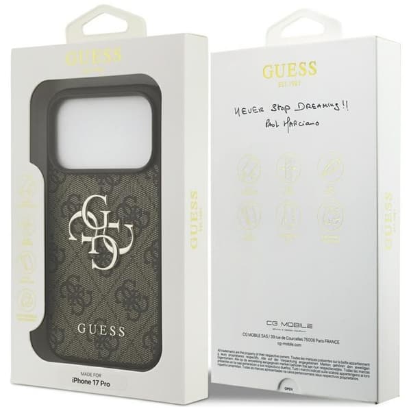 Guess Mobilskal till iPhone 17 Pro 4G Big Logo - Brun Brun