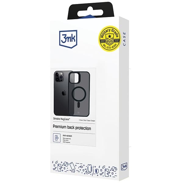 3MK Mobilskal till iPhone 12 Pro Max MagSafe Smoke - Svart
