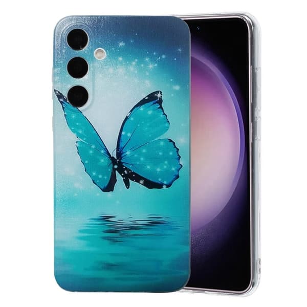 Samsung Galaxy S26 Skal Mönstertryck Plast - Blå Fjäril