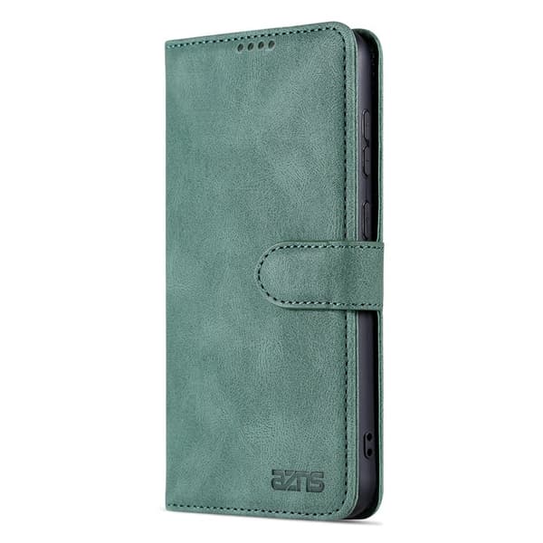 AZNS Samsung Galaxy S23 Plånboksfodral Konstläder - Full Protection - Grön