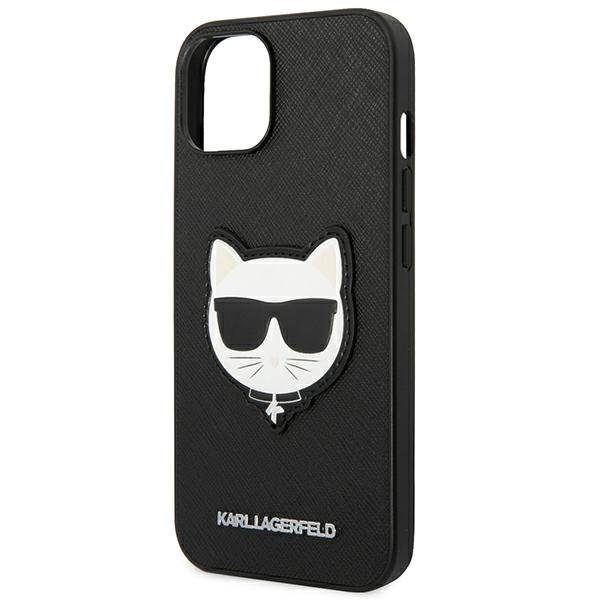 Karl Lagerfeld iPhone 14 Plus Skal Saffiano Choupette Head Patch - Svart Svart
