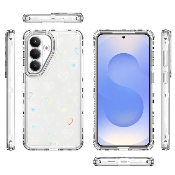 Mobilskal för Samsung Galaxy S26 Plus Transparent TPU - Hjärtan