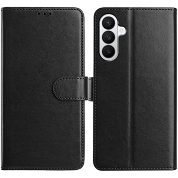 Samsung Galaxy S26 Pro Plånboksfodral Konstläder Folio Ställ - Svart
