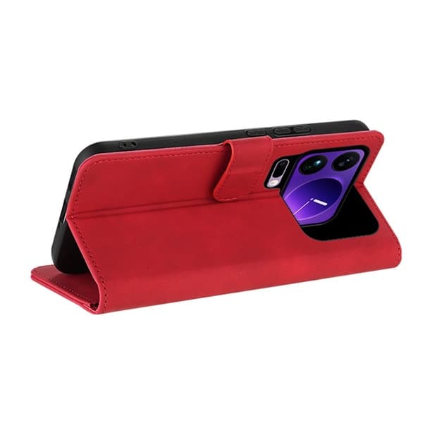 AZNS Xiaomi 17 Pro Max Plånboksfodral Konstläder - Röd