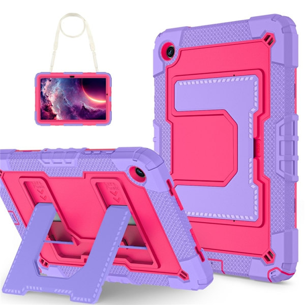 Galaxy Tab A9 Plus Skal Kickstand Med Rem Anti Drop Rosa