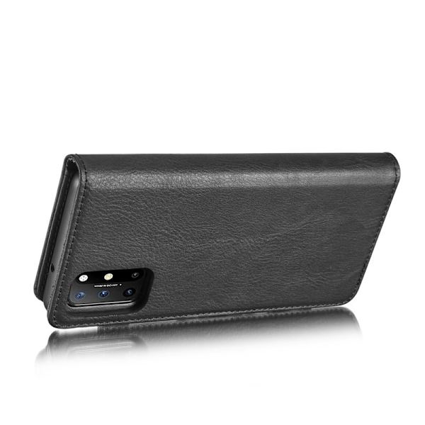 DG.MING OnePlus 8T Äkta Läder Plånboksfodral Svart