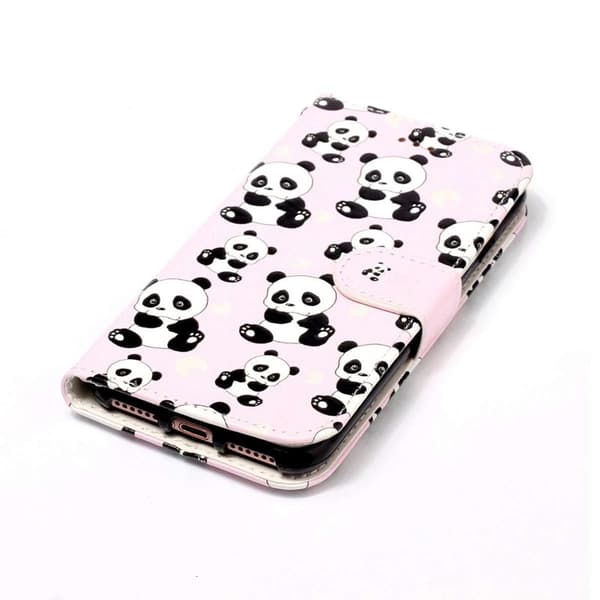 Plånboksfodral för Samsung Galaxy S26 Konstläder med rem - Panda